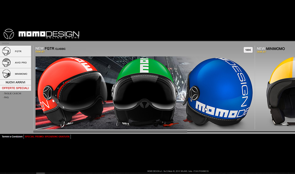 Realizzazione sito E-commerce, screenshot