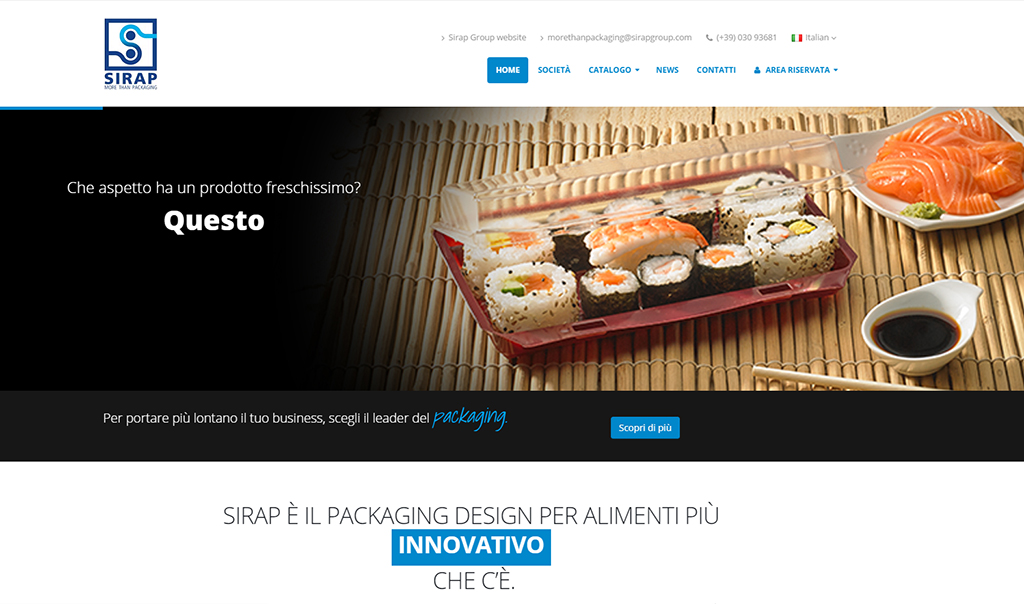 Realizzazione sito web, screenshot