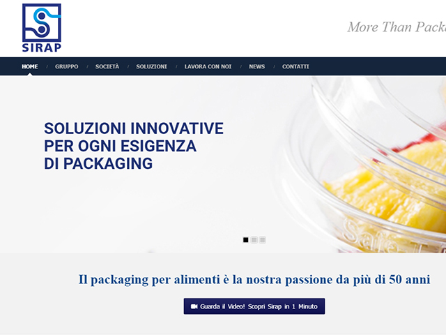 realizzazione sito internet Milano, Sirap