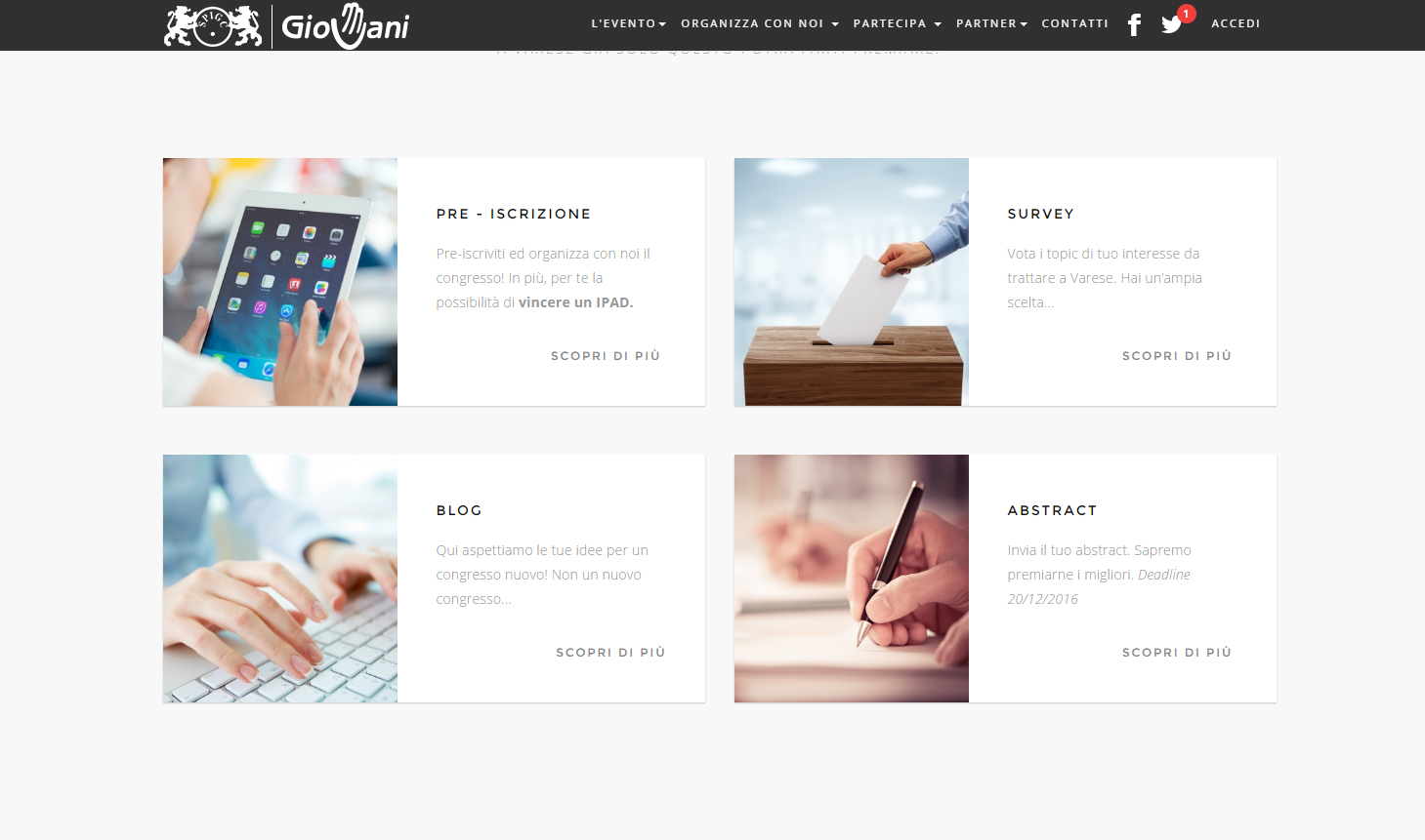 Realizzazione sito Wordpress, screenshot