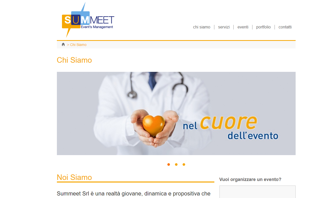 Realizzazione sito, screenshot