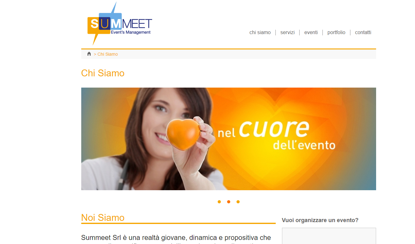 Realizzazione sito, screenshot